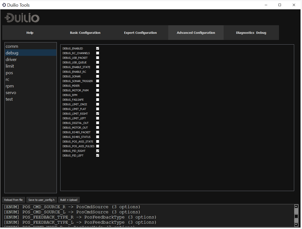 DUILIO Tools software screenshot, monitoring